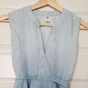 Old Navy Maternity Dress Light Blue Chambray
